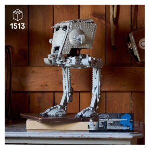 LEGO Star Wars AT-ST tentoongesteld op tafel in houten kamer