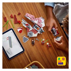 LEGO Star Wars set in aanbouw met bouwinstructies op tablet