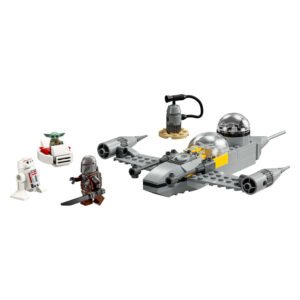 Overzicht van LEGO Star Wars N-1 Starfighter met The Mandalorian en Grogu figuren