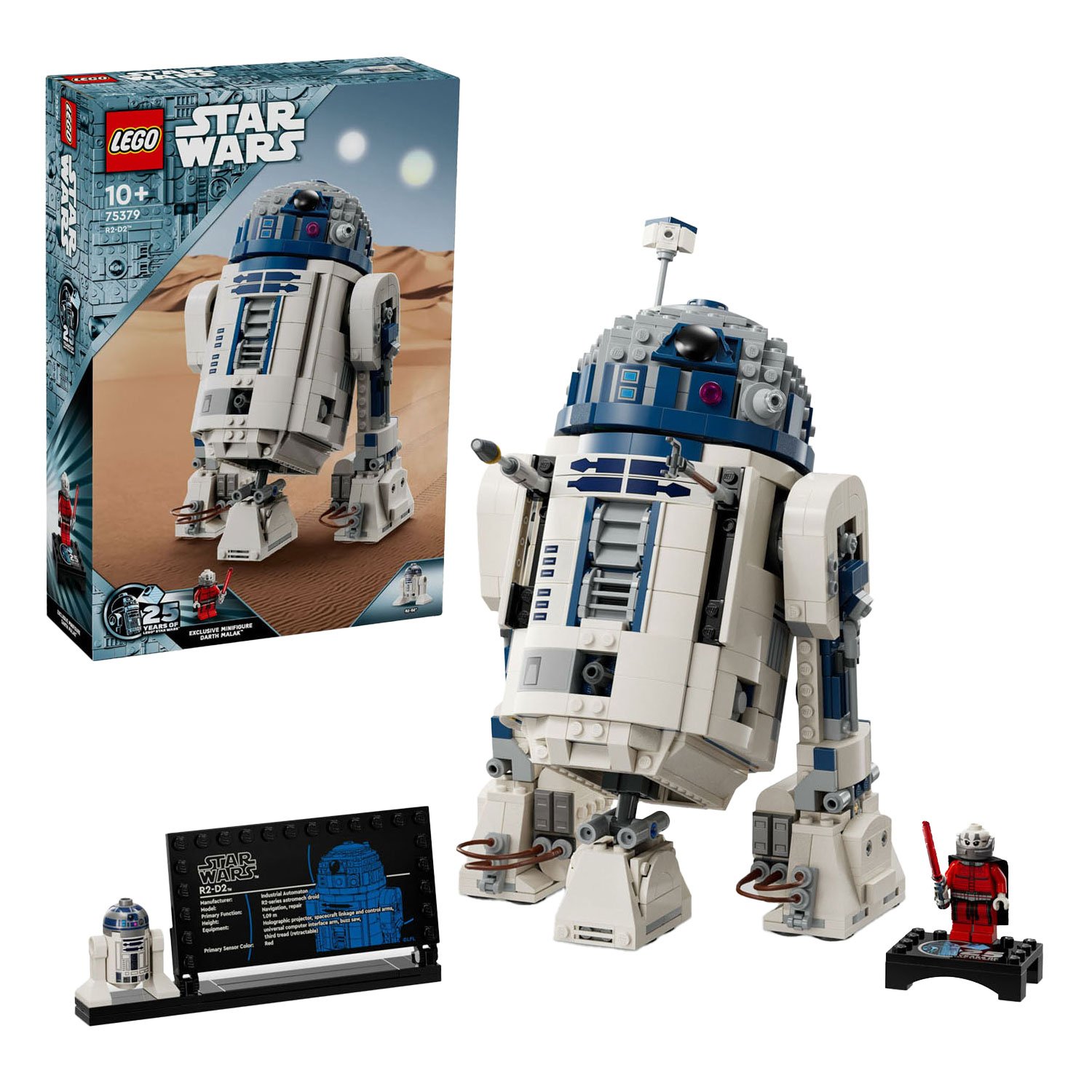 lego-star-wars-r2d2-doos-en-figuren-verzamelset LEGO Star Wars 75379 R2-D2 bouwdoos met figuren en verzamelstandaard