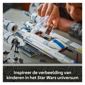 LEGO Star Wars U-Wing cockpit geopend met Cassian Andor minifiguur