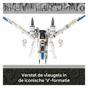LEGO U-Wing Starfighter met verstelbare vleugels in V-formatie