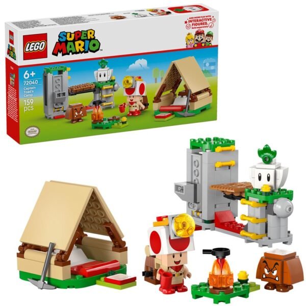 LEGO Super Mario 72040 Toad-Baas' Kampeerplaats met Captain Toad, tent en bouwstenen
