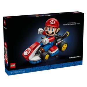 LEGO Mario Kart set met Mario in kart productverpakking voorkant
