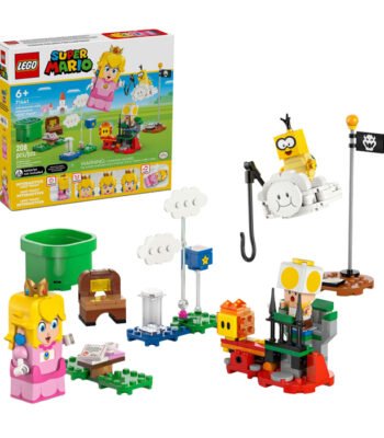 LEGO Super Mario 71441 Avonturen met Interactieve Peach uitbreidingsset compleet uitgestald met doos en personages