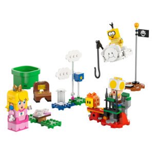 Overzicht LEGO Super Mario speelset met Princess Peach, Toad en interactieve onderdelen