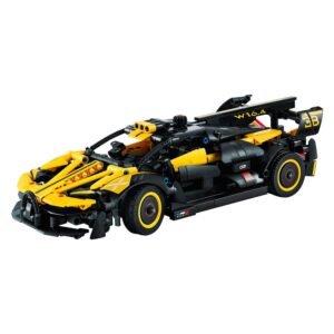Gedetailleerde voorkant van LEGO Technic Bugatti Bolide sportwagenmodel