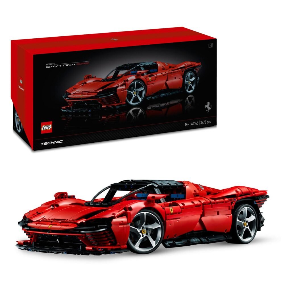 LEGO Technic 42143 Ferrari Daytona SP3 set inclusief verpakking en modelauto