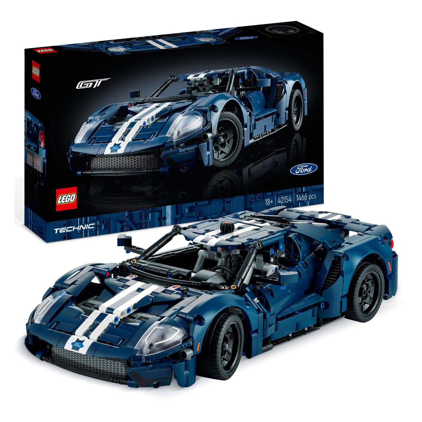 lego-technic-ford-gt-met-verpakking LEGO Technic 42154 2022 Ford GT met verpakking in beeld