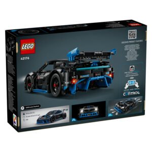 Achterzijde verpakking LEGO Technic Porsche 42176 met app-bediening functies