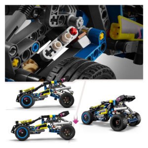 LEGO Technic Racebuggy achterkant en zijaanzicht met details interieur