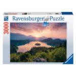 Ravensburger puzzel 3000 stukjes met zonsopgang over meer van Bled Slovenië Ravensburger Legpuzzel Meer van Bled Slovenie, 3000st.