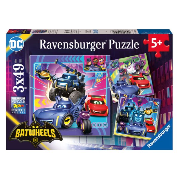 Ravensburger Legpuzzel Batwheels puzzeldoos met drie kleurrijke ontwerpen