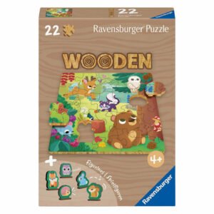 Verpakking van Ravensburger houten legpuzzel bosdieren voor kinderen vanaf 4 jaar