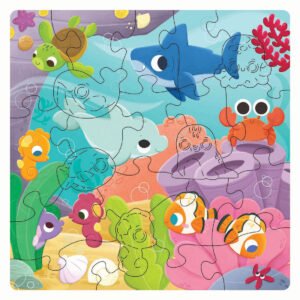 Ravensburger Kinderpuzzel onderwaterwereld met vrolijke vissen, schildpad en zeehond
