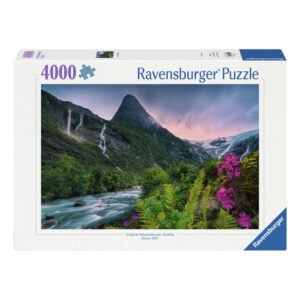 Ravensburger puzzel van 4000 stukjes met spectaculair Noors berglandschap en watervallen Ravensburger Legpuzzel Atemberaubende Bergstimmung, 4000st.