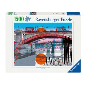 Ravensburger puzzeldoos van 1500 stukjes met kunstzinnige weergave van Blackfriars Bridge in Londen Ravensburger Legpuzzel I am London, 1500st