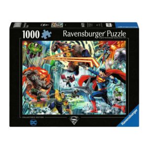 Ravensburger legpuzzel Superman van 1000 stukjes met actievolle stripafbeelding