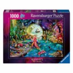 Ravensburger Legpuzzel meerminnenschat puzzeldoos van 1000 stukjes met kleurrijk zeemeermin en schat thema