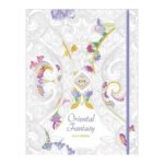 Voorkant van het kleurboek Oriental Fantasy met kleurrijke oosterse patronen op een witte achtergrond. Oriental Fantasy Kleurboek