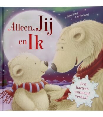 Voorkant van prentenboek Alleen Jij en Ik met twee ijsberen onder de maan Alleen Jij en Ik