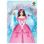 Kinder doeboek Mooie Prinsessen van Selecta met prinses in roze jurk op sprookjesachtige achtergrond Mooie Prinsessen Doeboek
