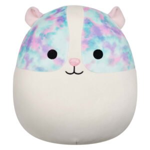 Schattige Squishmallow pluche met pastelkleurige vacht en hamstergelaat Squishmallows Knuffel Pluche - Rhys de Cavia, 30cm