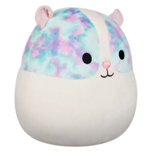 Pluche Squishmallow knuffel in pastelkleuren met schattig hamstertje design