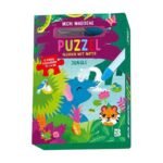 Voorkant van Mijn Magische Puzzel Jungle met waterpen en kleurrijke jungledieren Kleuren met Water - Mijn magische Puzzel Jungle - 12st.