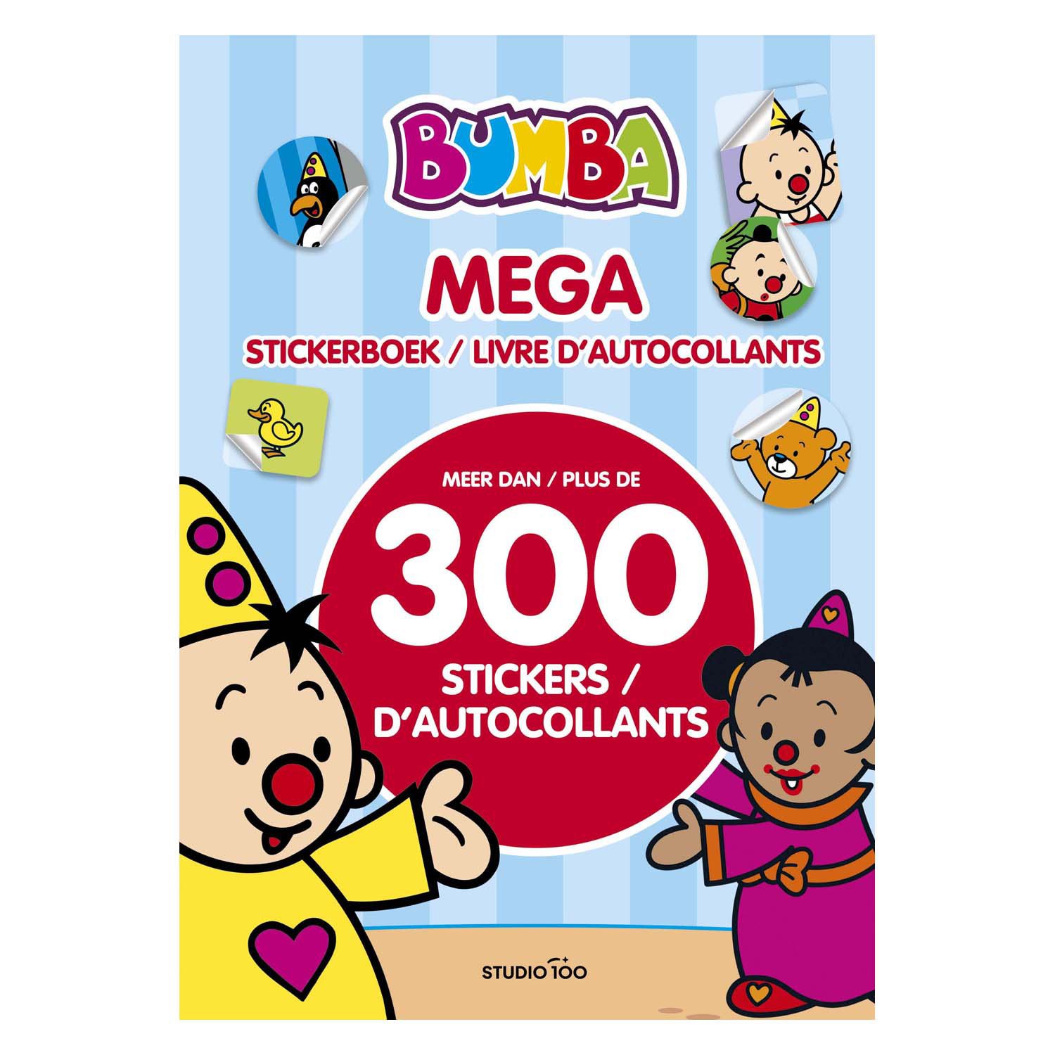 studio100-bumba-mega-stickerboek-300-stickers Bumba mega stickerboek met meer dan 300 stickers van Studio 100 in vrolijke kleuren Bumba Mega Stickerboek