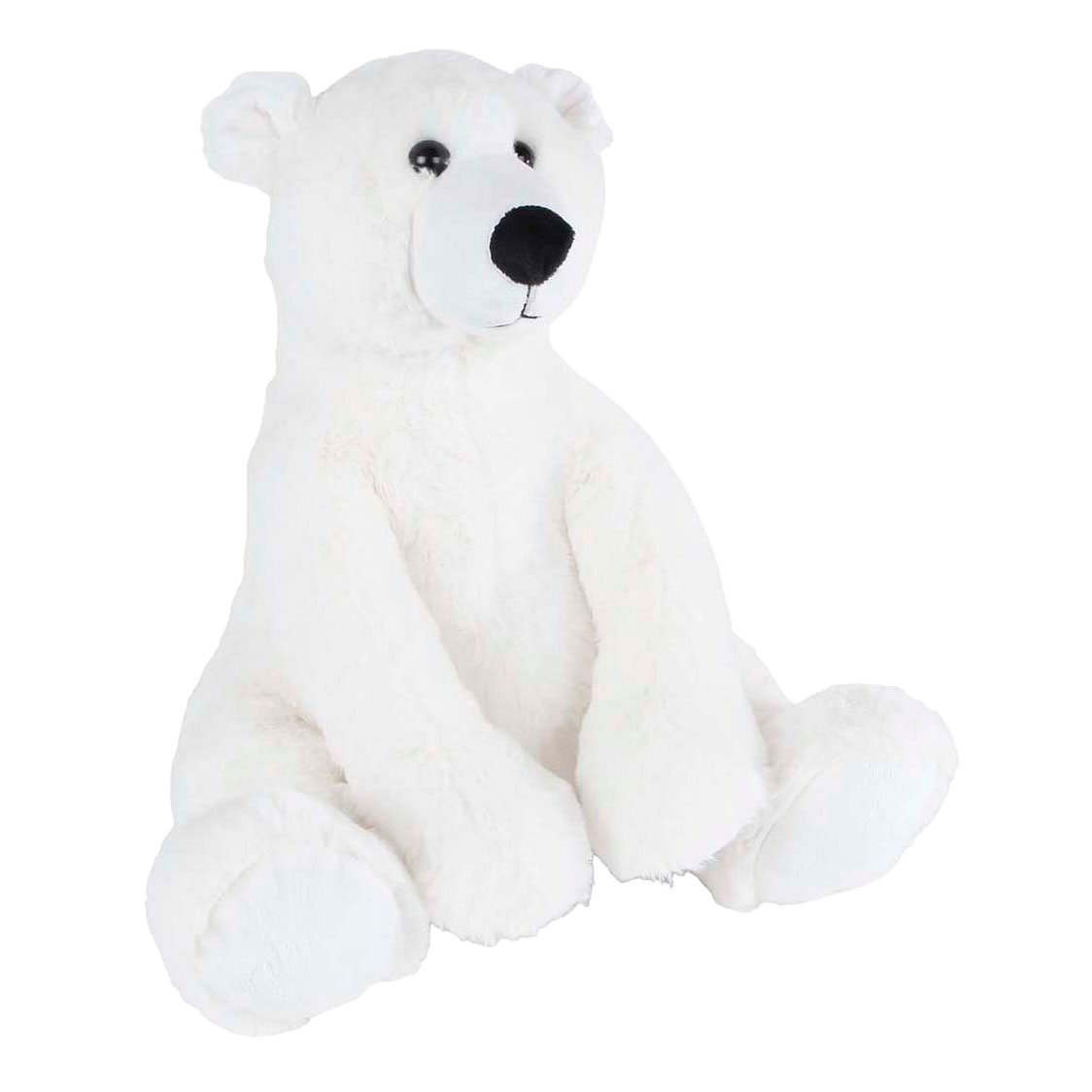 take-me-home-pluche-witte-ijsbeer-knuffel-speelgoed Zittende witte pluche ijsbeer knuffel op witte achtergrond Take Me Home Knuffel Pluche - Ijsbeer Zittend, 33cm