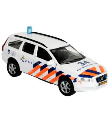 Politie Volvo V70 met licht en geluid met oranje-blauwe striping en zwaailicht