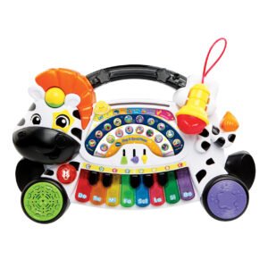 VTech Zing & Speel Piano Interactief zebra muziekspeelgoed met kleurrijke toetsen en microfoon voor peuters