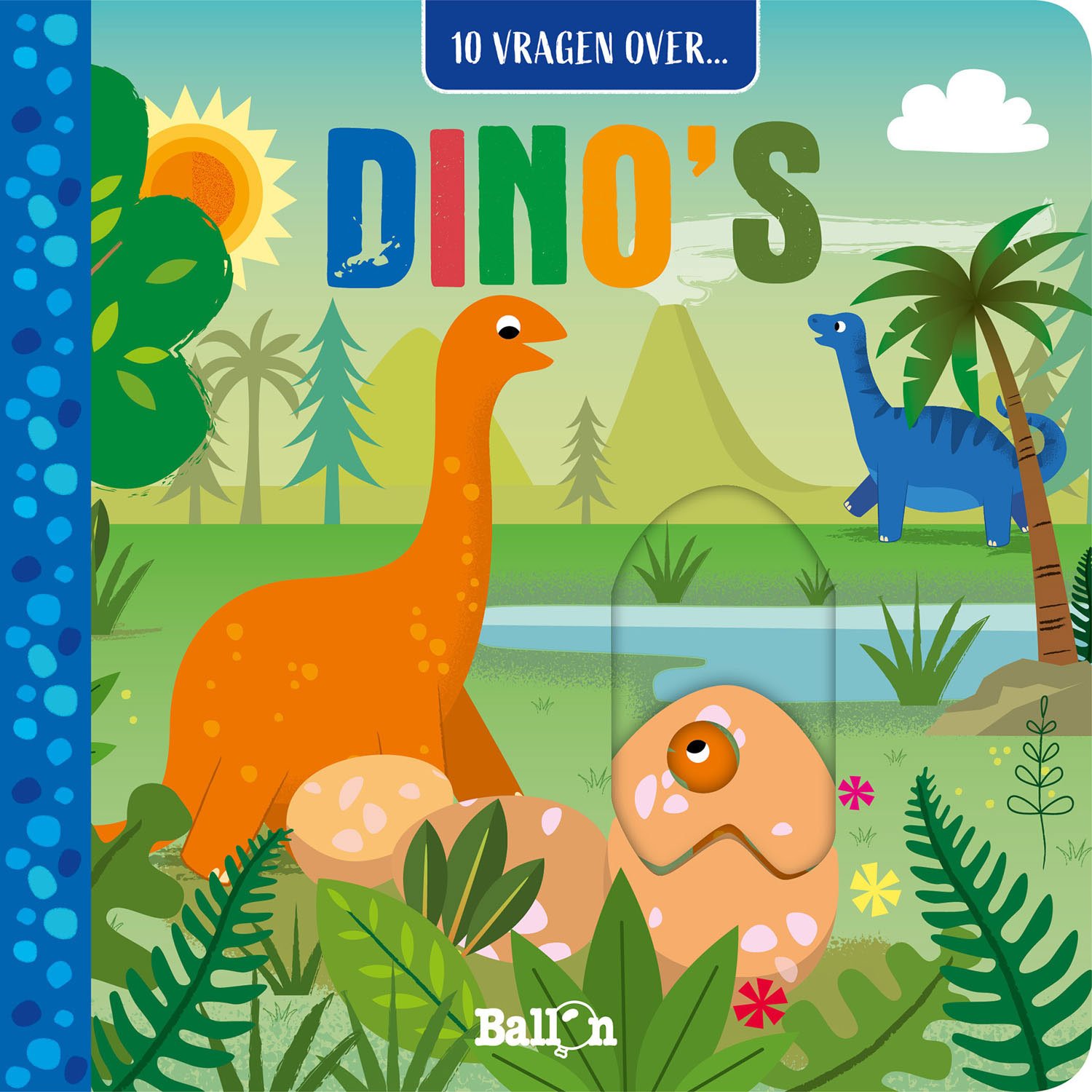 ballon-schuif-flapjesboek-10-vragen-over-dino's-cover Schuif- en Flapjesboek - 10 Vragen over Dino's cover voorzijde