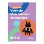 Voorkant van Vleertje Muis luisterverhaaltjes met illustratie van Vleertje en NFC-logo. Vleertje Muis Luisterverhaaltjes Luisterkaart
