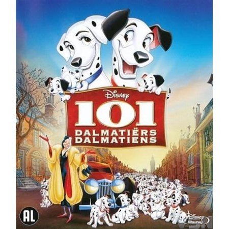 Afbeelding Blu-ray cover van Disney animatiefilm 101 Dalmatiërs met Pongo, Perdita en de kleintjes