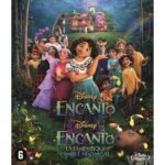 Cover van Disney Encanto Blu-ray met kleurrijke personages en magisch huis op de achtergrond