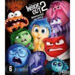 Cover van Blu-ray Inside Out 2 met alle emoties uit de animatiefilm op een rij