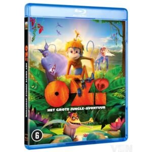 Blu-ray hoes van animatiefilm Ozi - Het Grote Jungle Avontuur met kleurrijke jungledieren