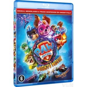 Blu-ray cover van Paw Patrol - The Mighty Movie met heldhaftige pups in actie