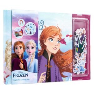 Frozen magneetspel met Anna en Elsa op de cover en magnetische figuren zichtbaar