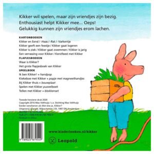 Overzicht van Kikker kinderboeken van Max Velthuijs met varkentje en doos wortels.