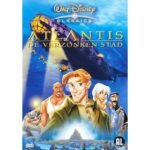 DVD cover van Disney animatiefilm Atlantis - De Verzonken Stad met hoofdpersonages in onderwaterwereld