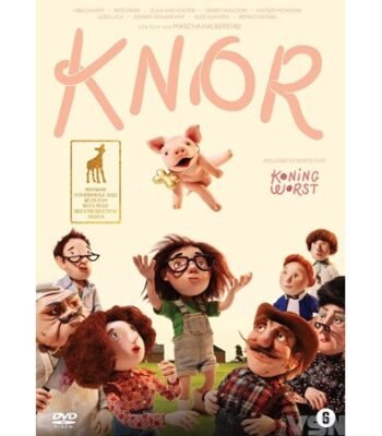 Cover voorzijde van animatiefilm Knor met hoofdpersonages