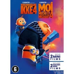 DVD cover van Verschrikkelijke Ikke 4 met hoofdpersonages en vermelding van 2 mini-films