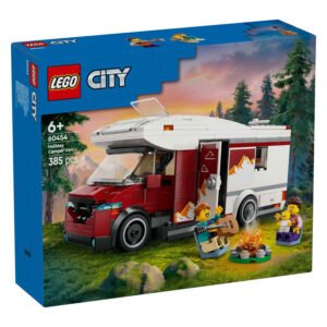 LEGO City Holiday Camper Van bouwset 60454 met kampvuurscène in bosomgeving