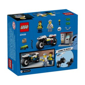 Achterkant van LEGO City 60455 doos met inhoud en onderdelen overzicht