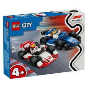 LEGO City F1 Williams en Haas raceauto set in doos, 92-delig bouwpakket voor kinderen vanaf 4 jaar