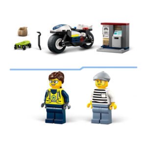 LEGO onderdelen van set 60455 met boef, politieagent en accessoires