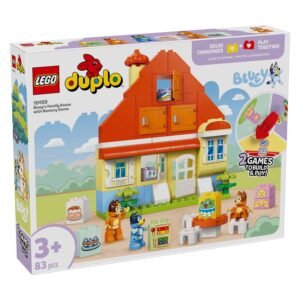 LEGO DUPLO Bluey familiehuis doos voorkant met 83 onderdelen voor 3 jaar en ouder